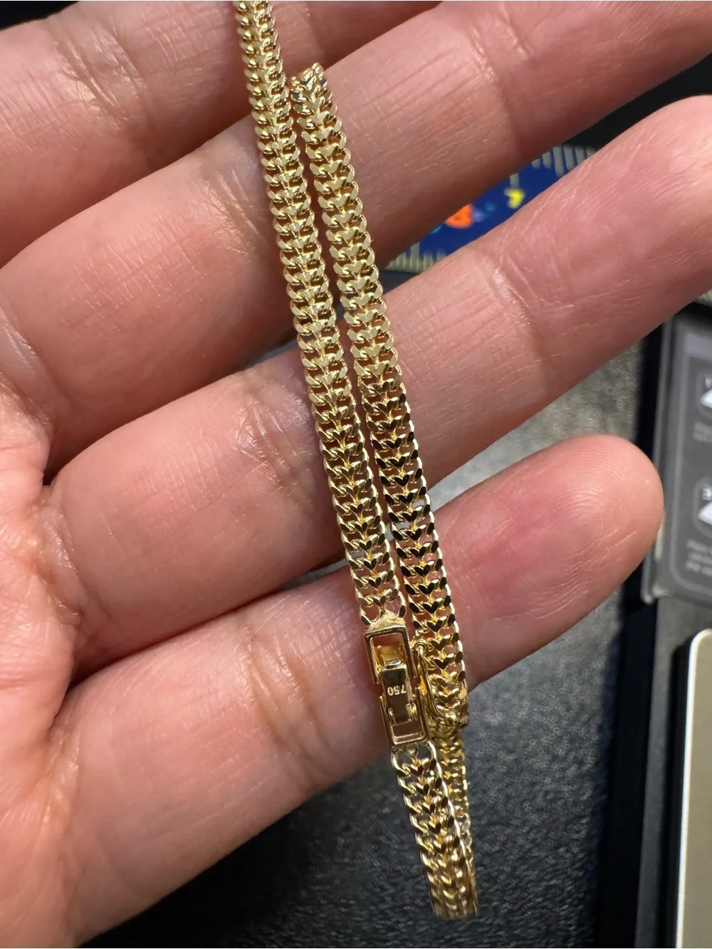 Men's Gold 18k Chain Bracelet - Heartbiz Gold Bracelet size 8